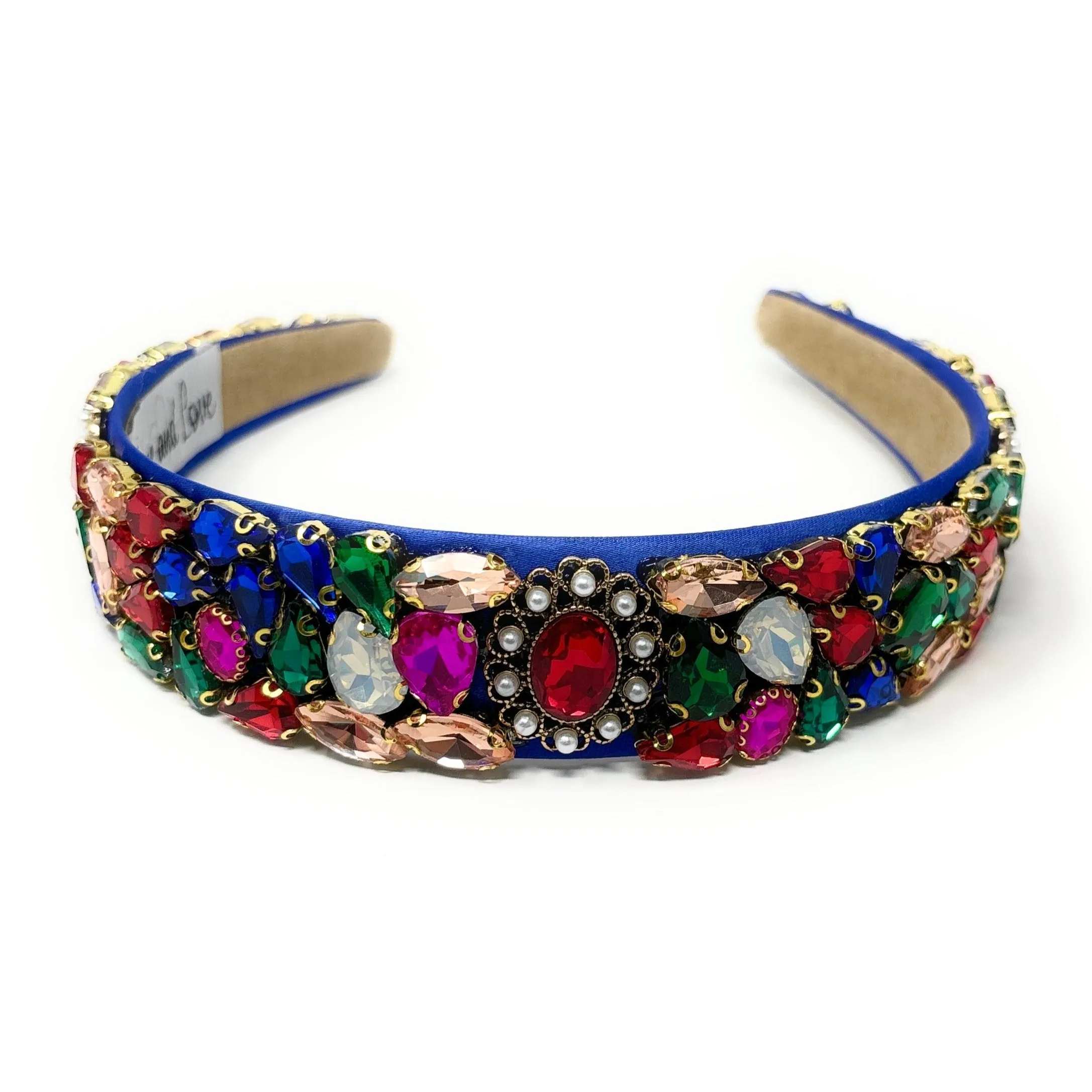 Mabel Embellished Blue Baroque Headband