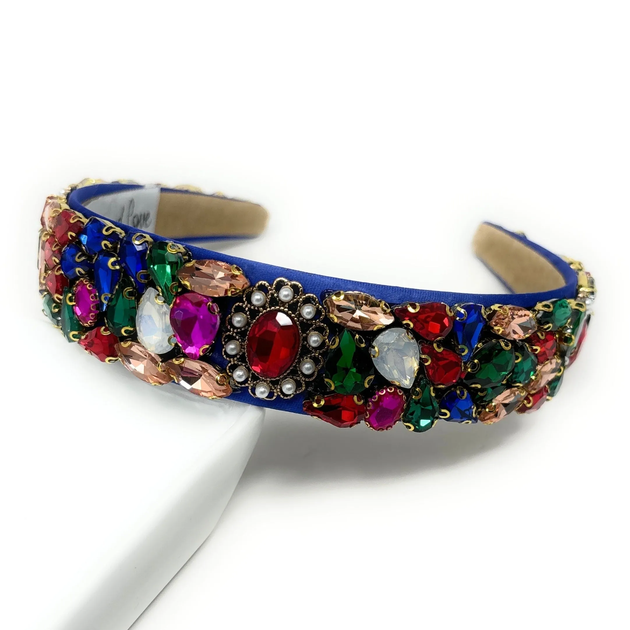 Mabel Embellished Blue Baroque Headband