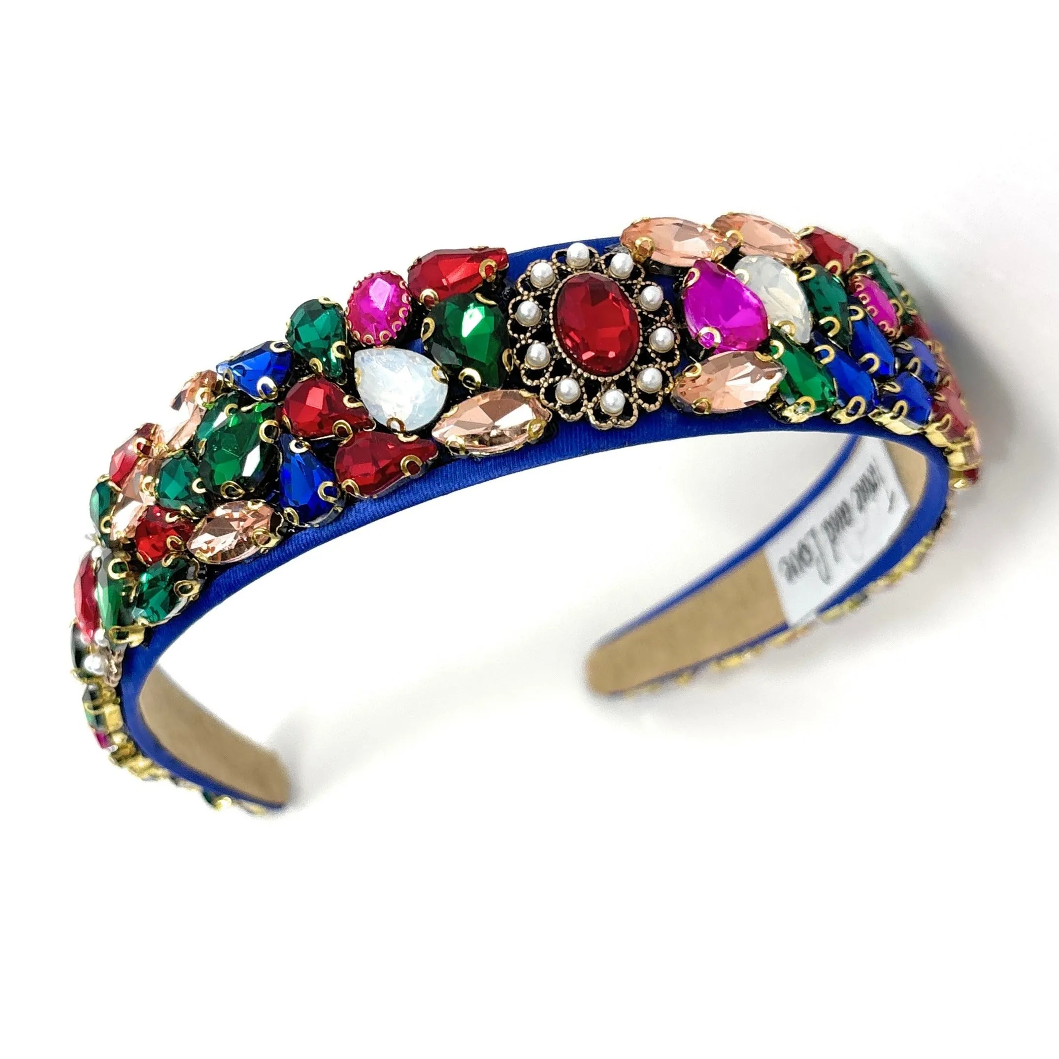 Mabel Embellished Blue Baroque Headband