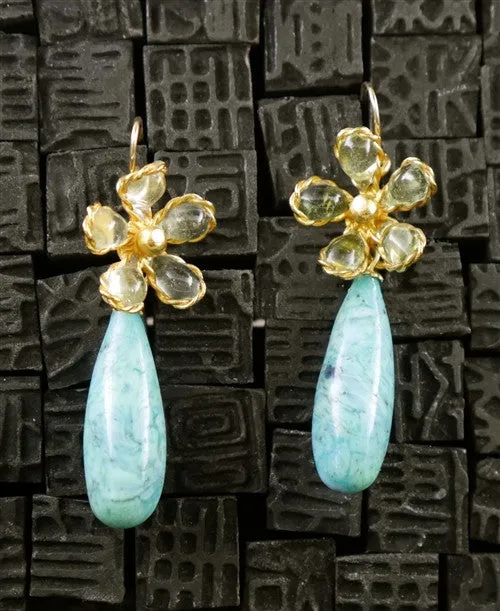 Mark Walsh Leslie Chin Turquoise Drop Earrings