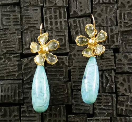 Mark Walsh Leslie Chin Turquoise Drop Earrings