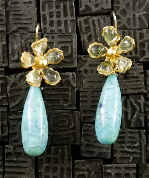 Mark Walsh Leslie Chin Turquoise Drop Earrings