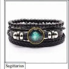 Men’s Birth Month Braided leather bracelet