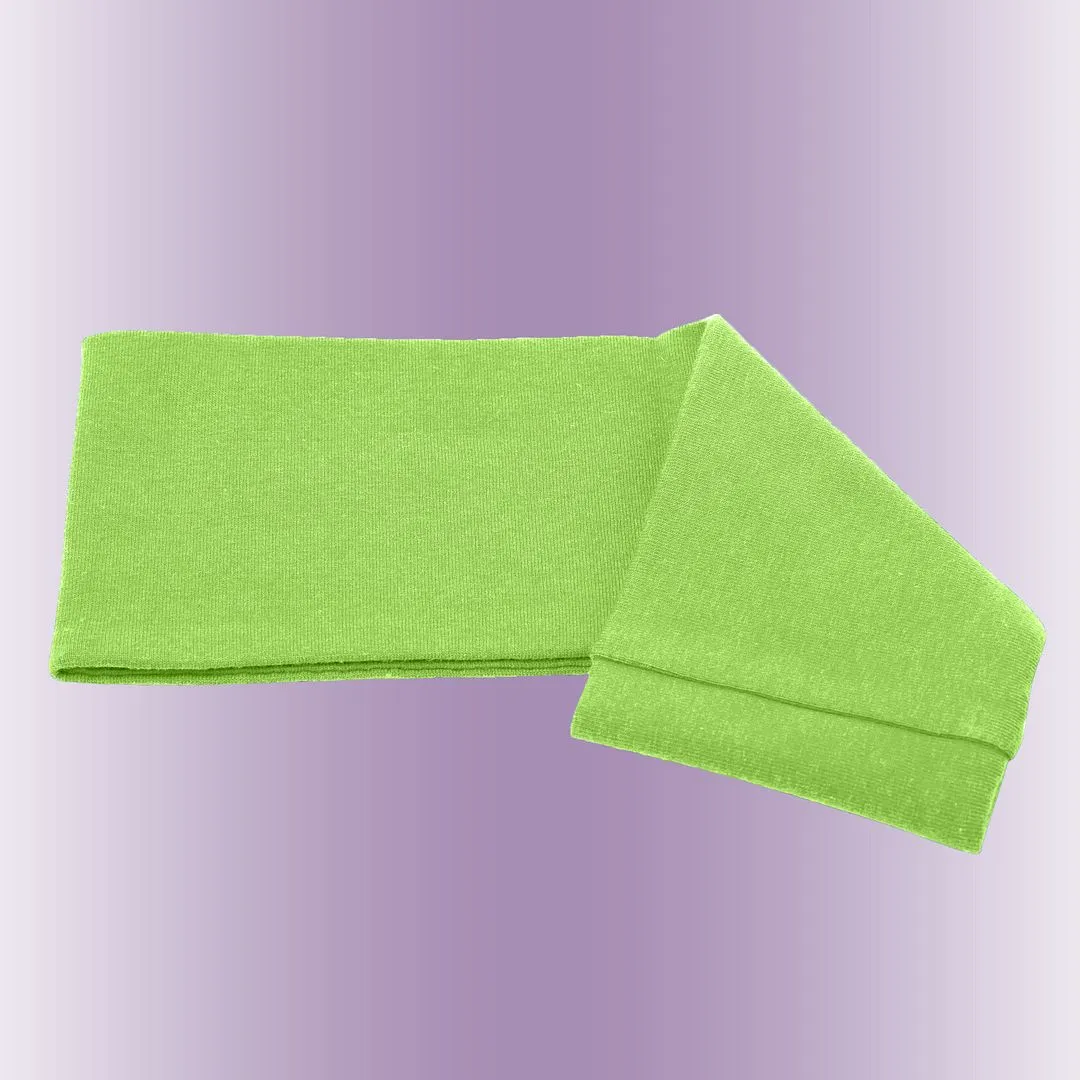 Men's Headbands Cotton Jersey 3" Wide Sports Fitness Yoga Made in the USA Lime