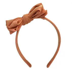 METALLIC FAB HARD HEADBAND: rose gold