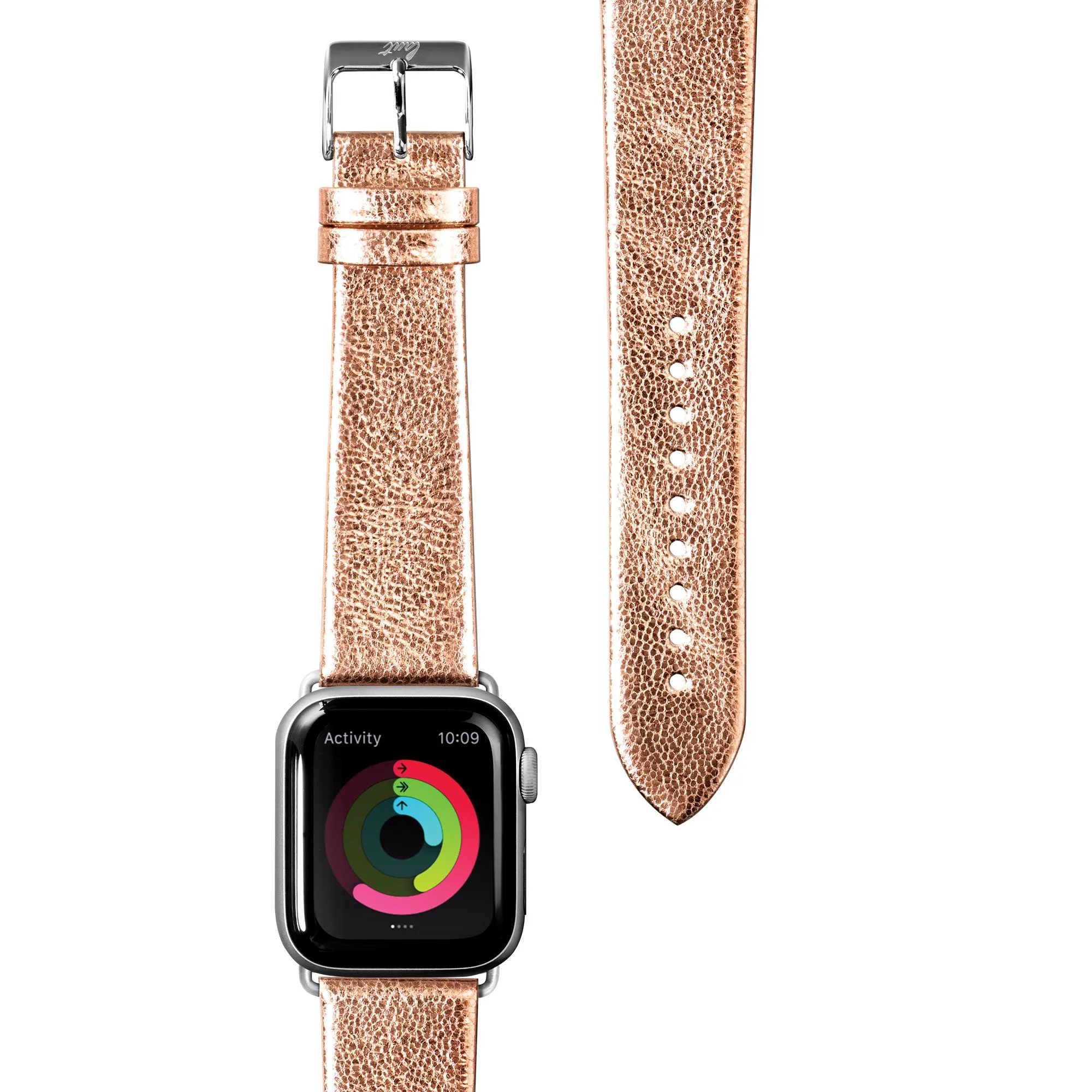 METALLIC Leather Watch Strap for Apple Watch Series 4-10 & SE & ULTRA