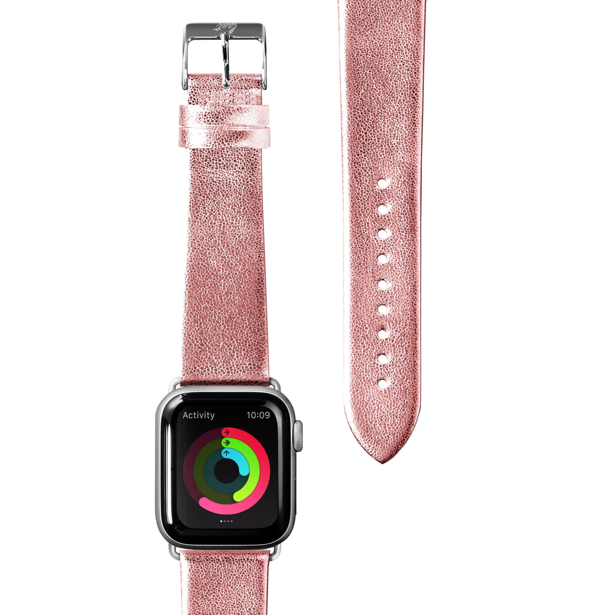 METALLIC Leather Watch Strap for Apple Watch Series 4-10 & SE & ULTRA