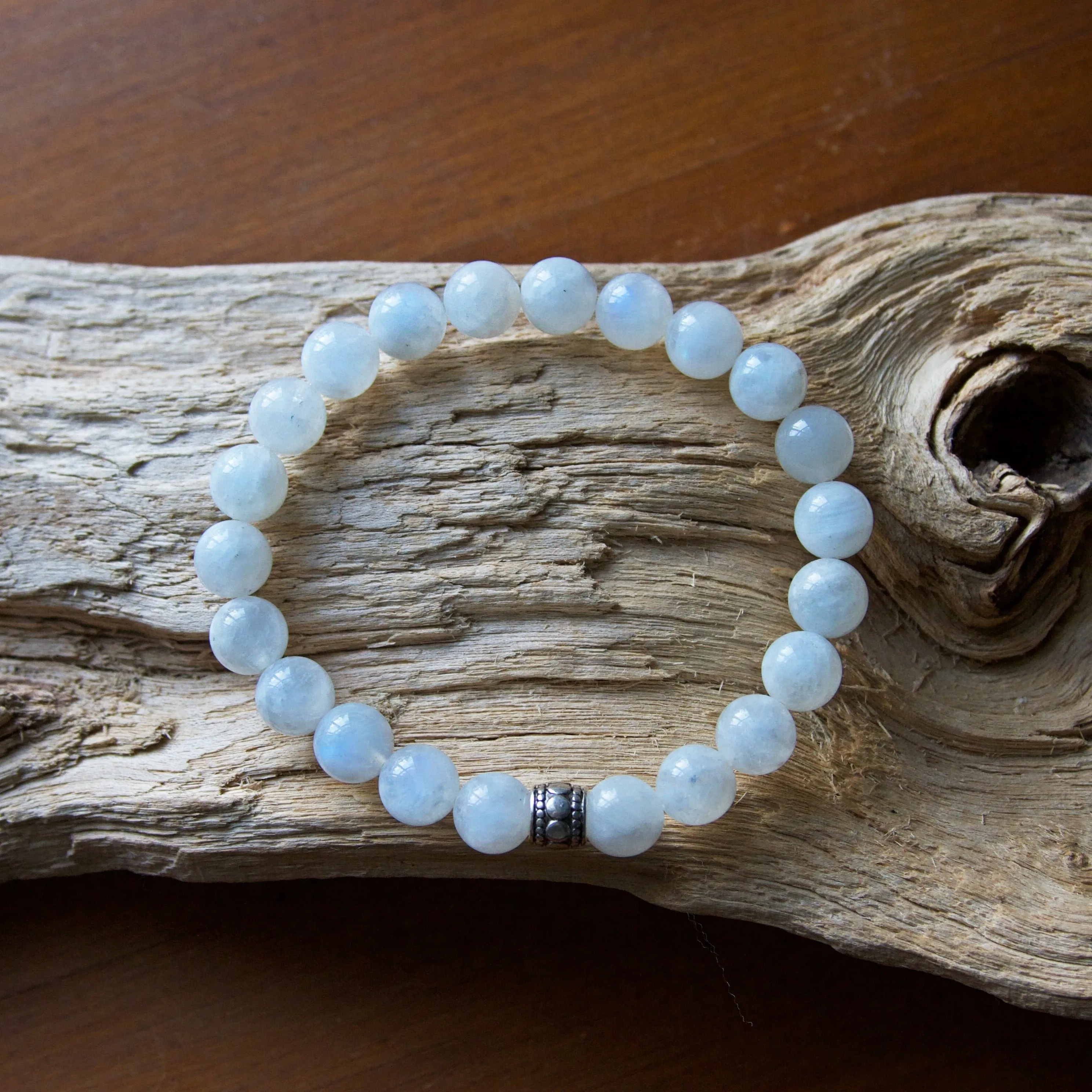 Moonstone Beaded Stretch Bracelet