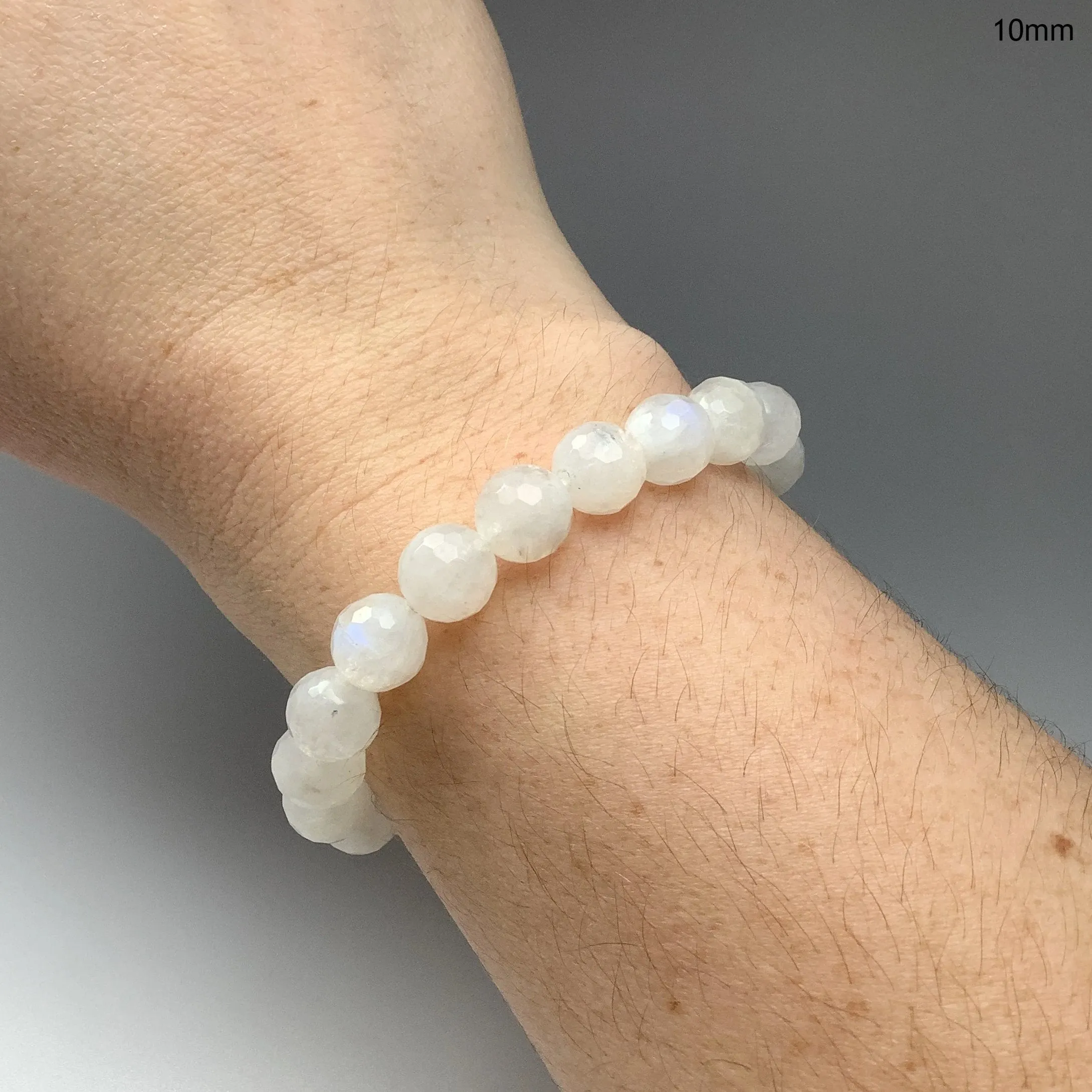 Moonstone Faceted Beaded Bracelet