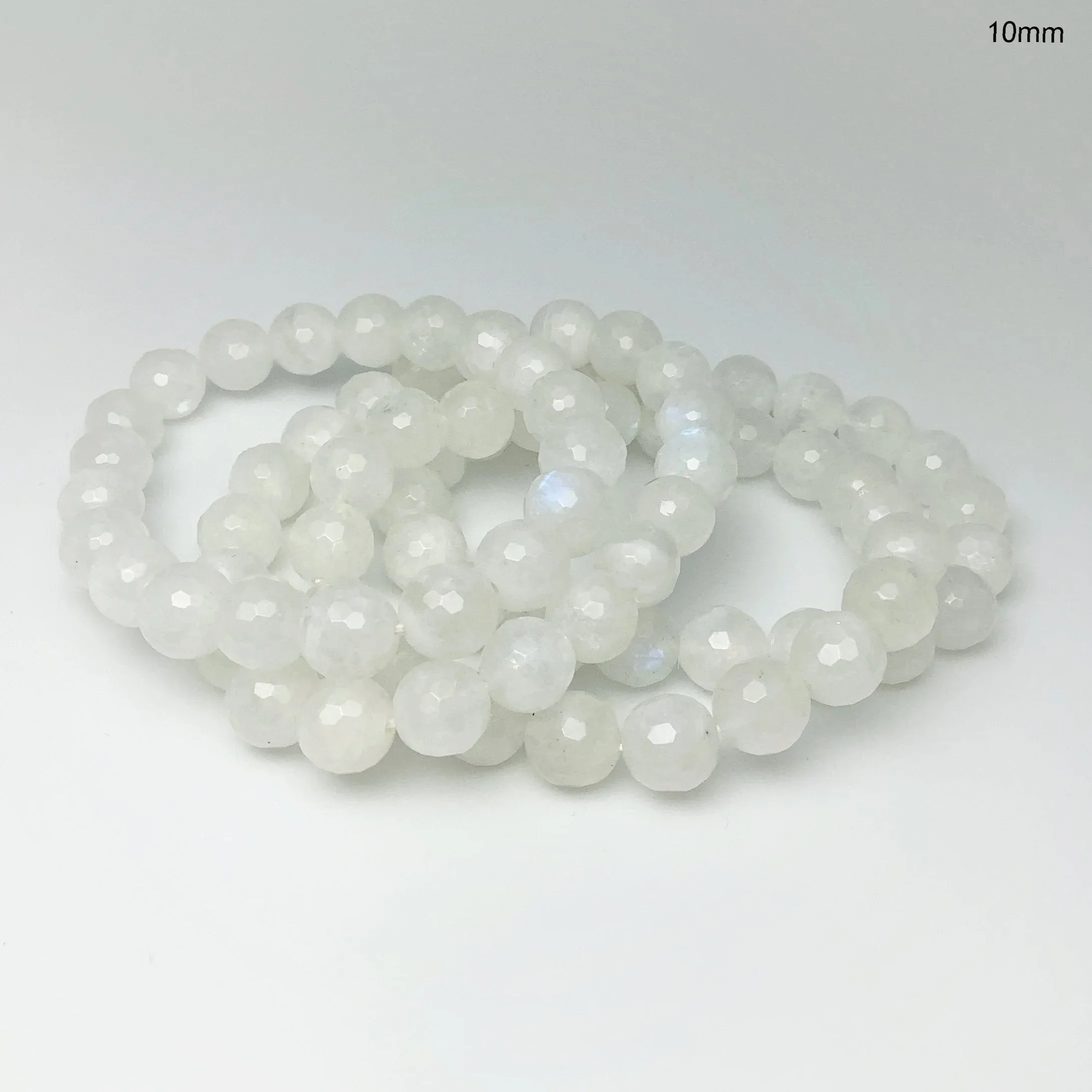 Moonstone Faceted Beaded Bracelet