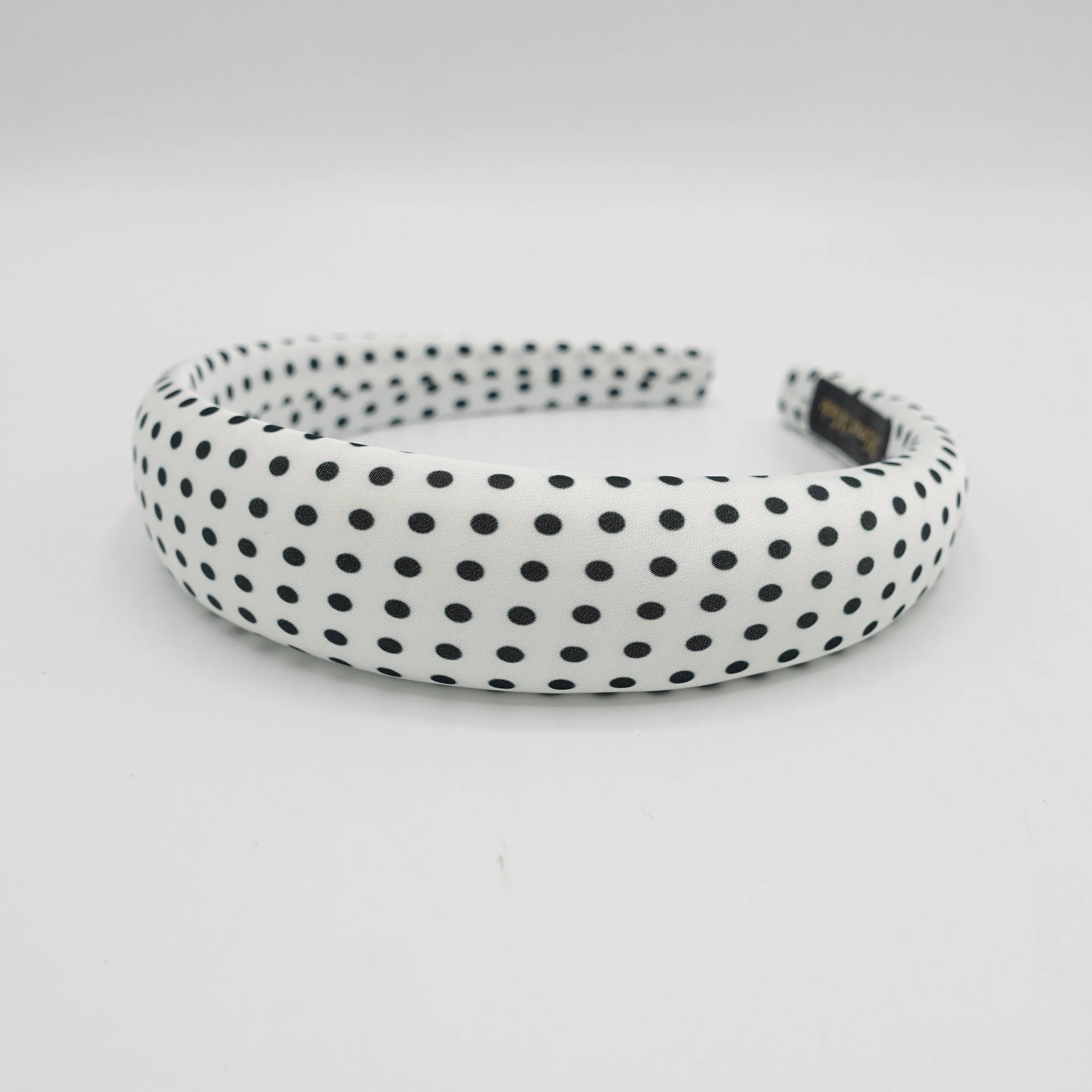 narrow version polka dot print padded headband for women