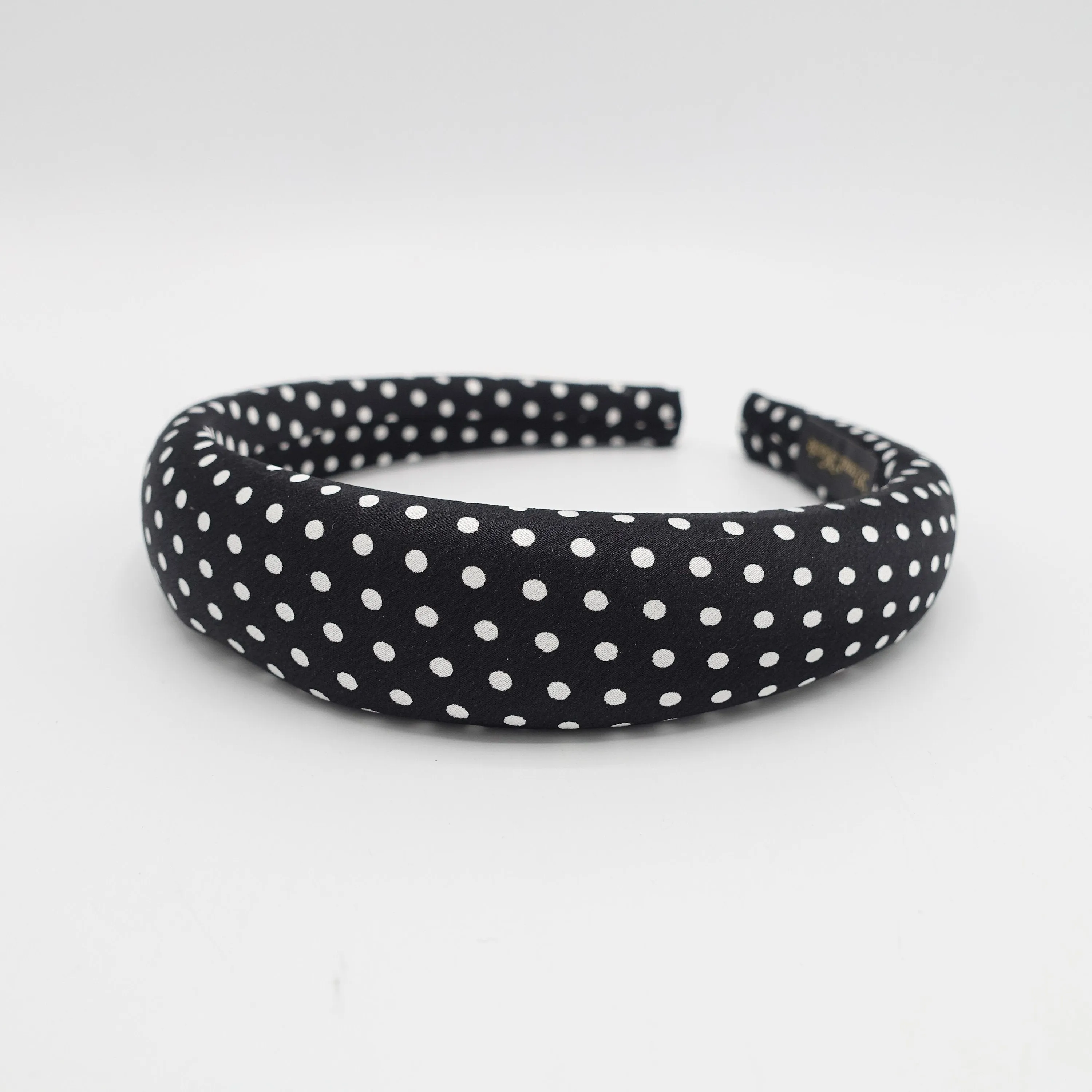 narrow version polka dot print padded headband for women