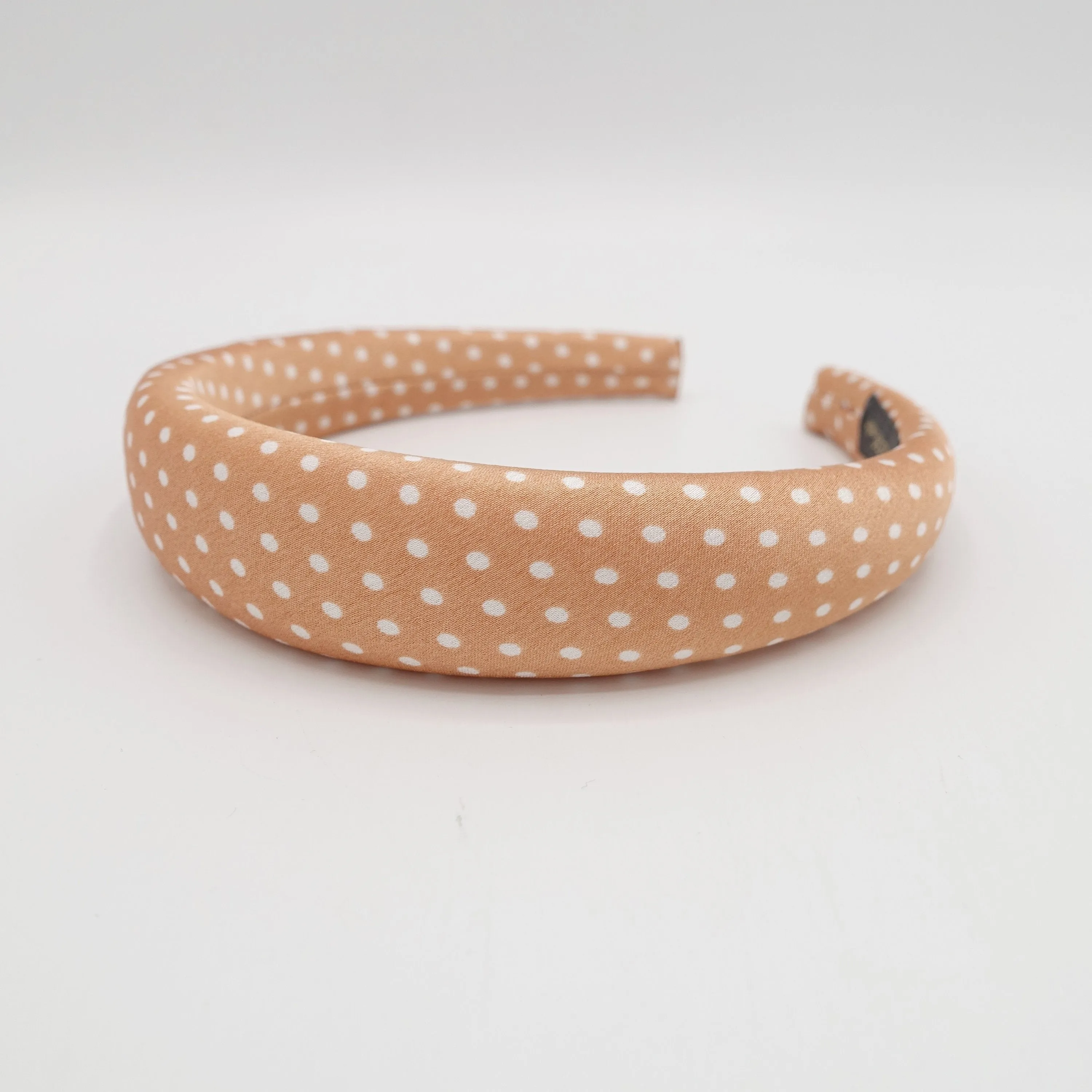 narrow version polka dot print padded headband for women