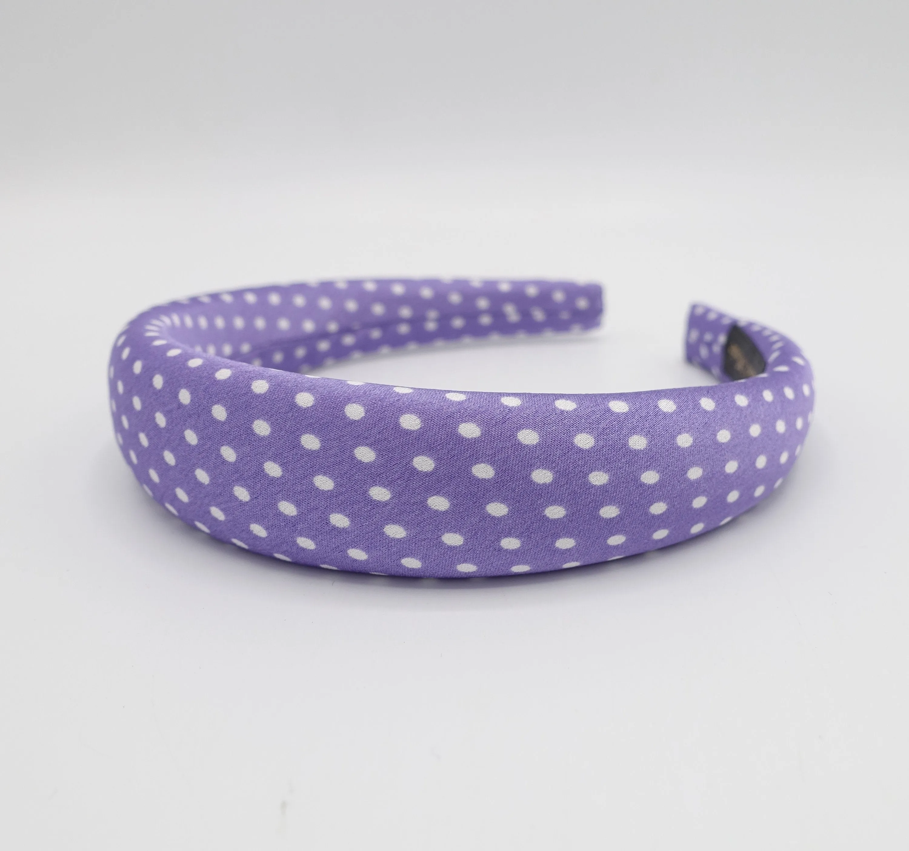 narrow version polka dot print padded headband for women