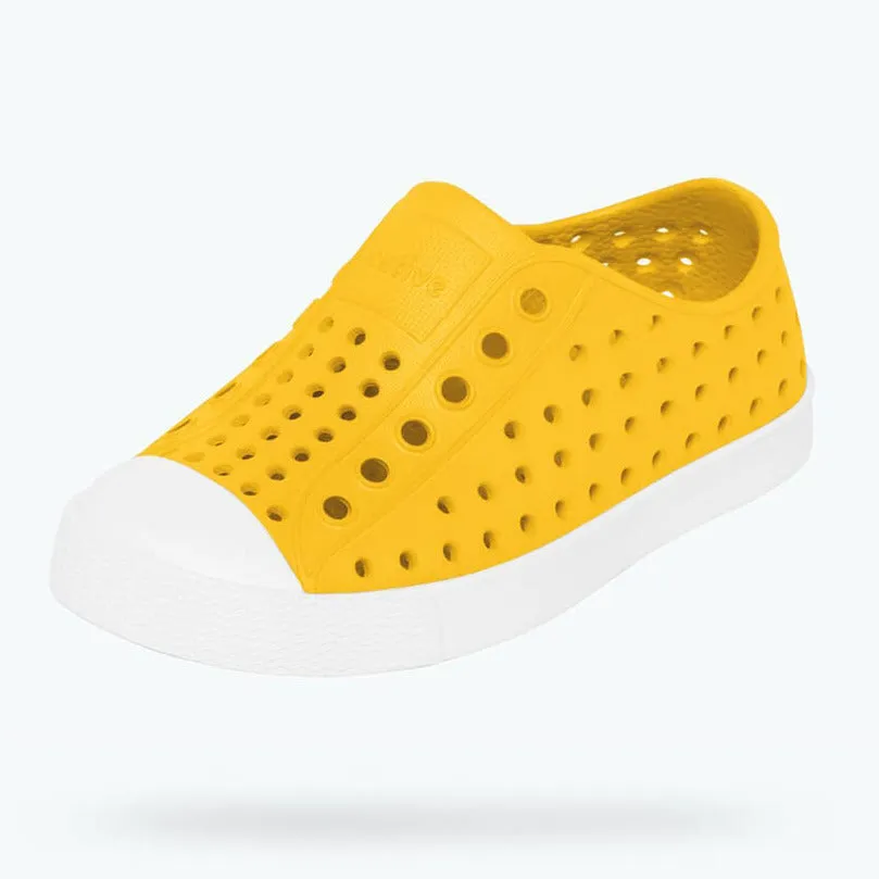 Native Kids Jefferson Sandals Shoes - Crayon Yellow / Shell White