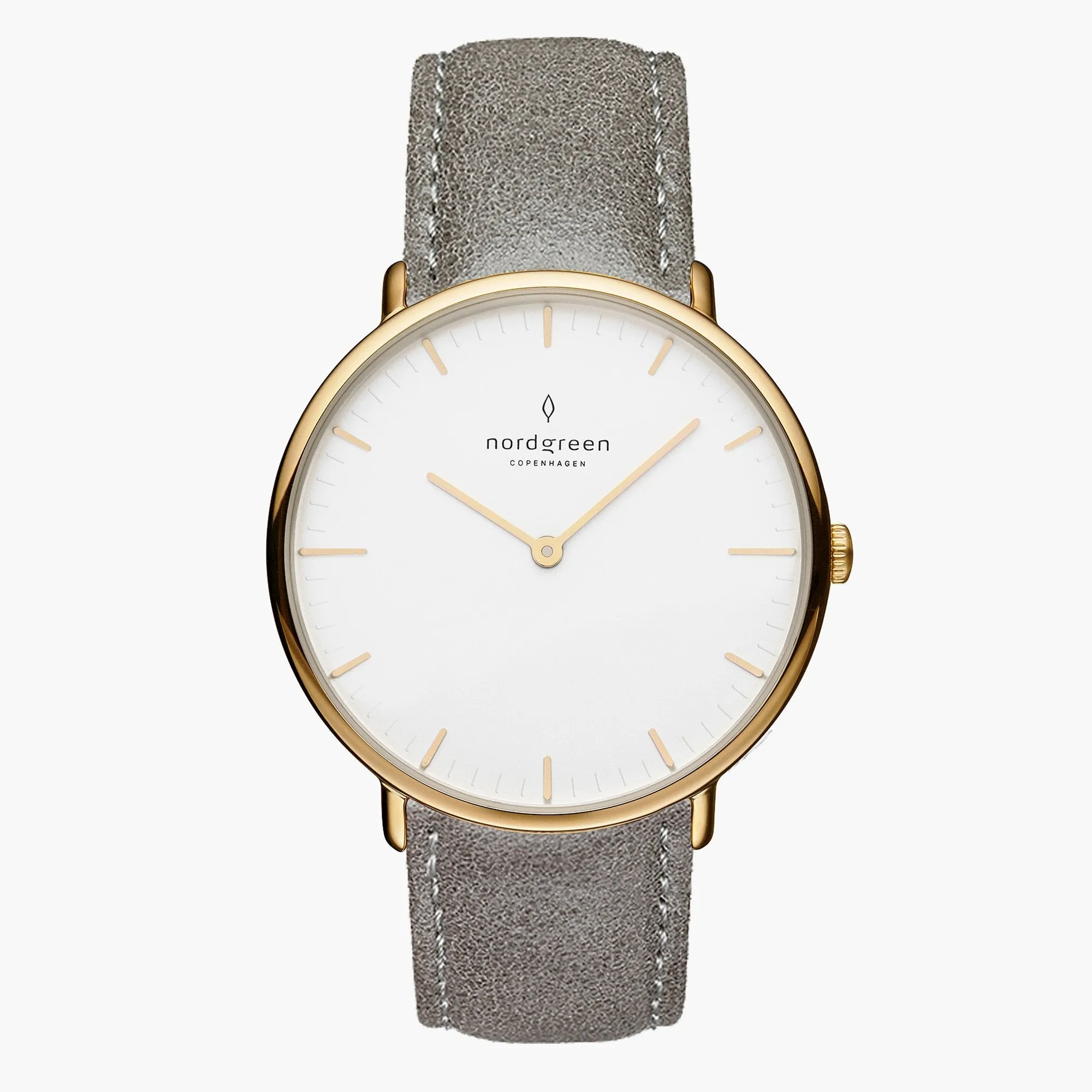 Native | White Dial - Patina Grey Leather