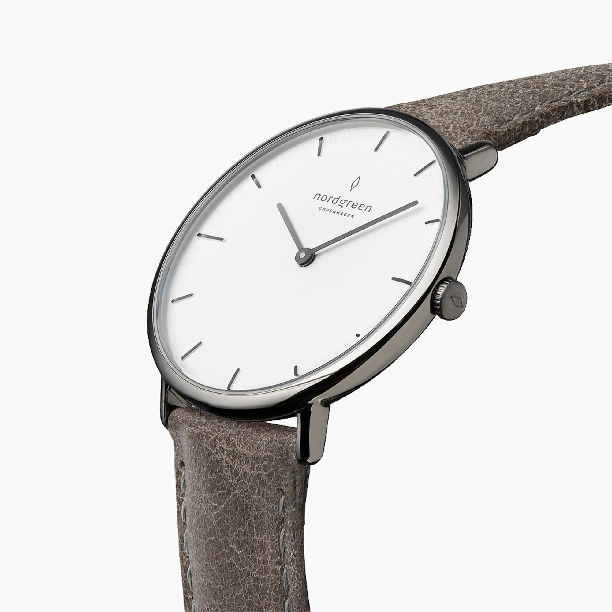 Native | White Dial - Patina Grey Leather