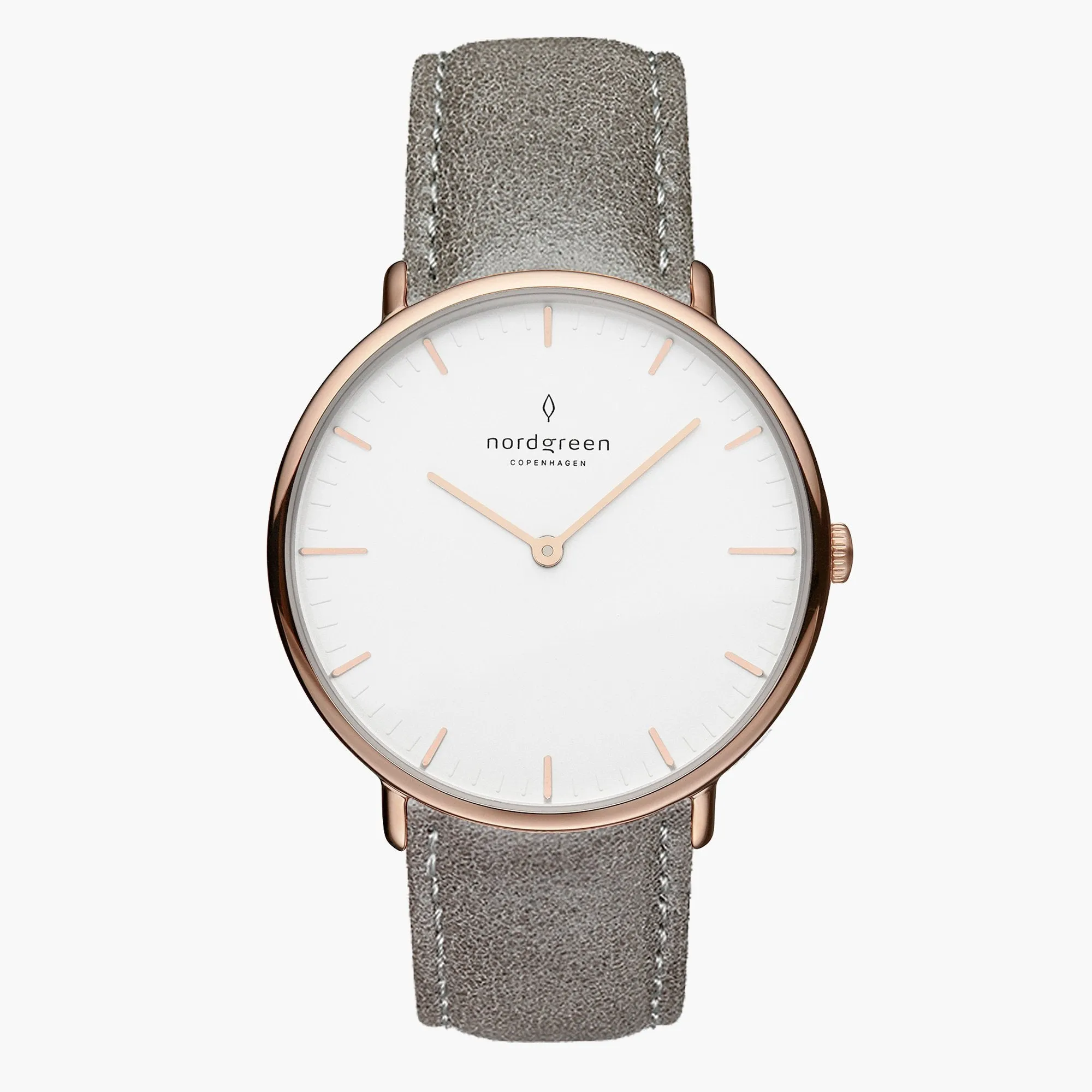 Native | White Dial - Patina Grey Leather