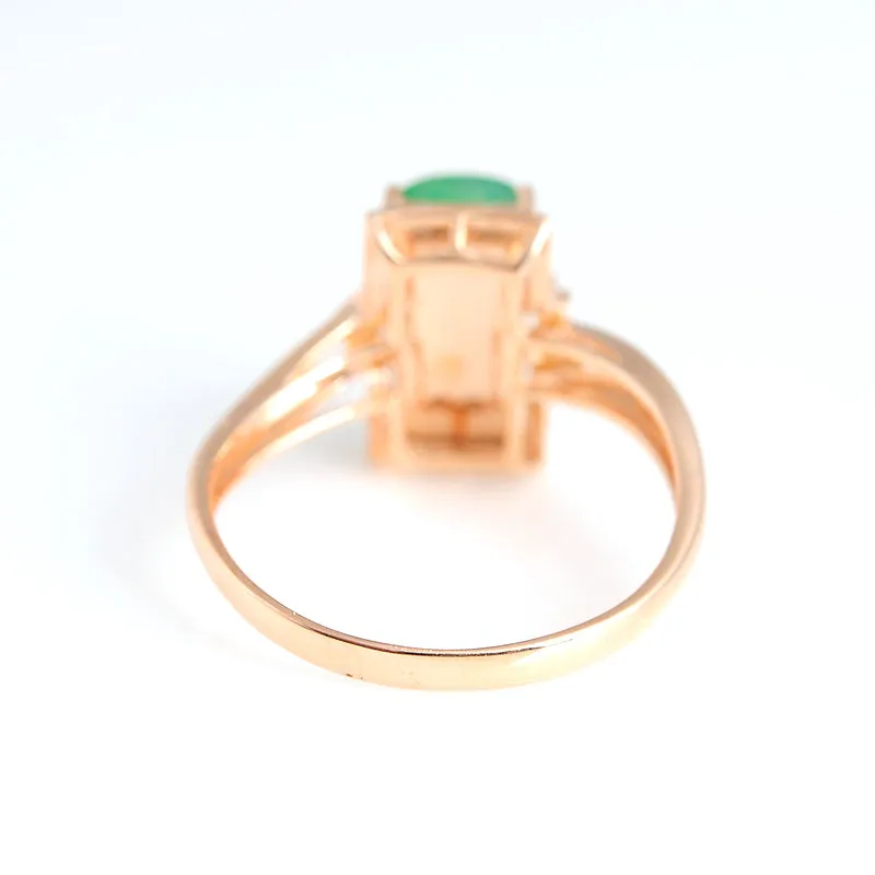 Natural Jade Ring Jadeite Gold Ring RG39