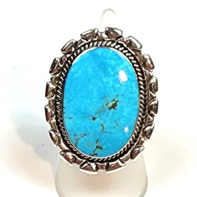 Navajo Kingman Turquoise Ring - Size 9