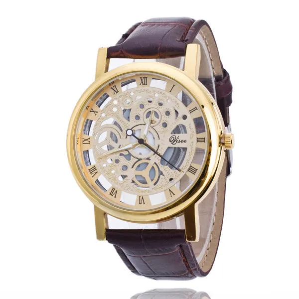 Non-Mechanical Watch Men 'S Quartz Watch Double-Sided Sheer Cutout Watch For Men