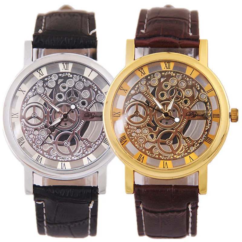 Non-Mechanical Watch Men 'S Quartz Watch Double-Sided Sheer Cutout Watch For Men