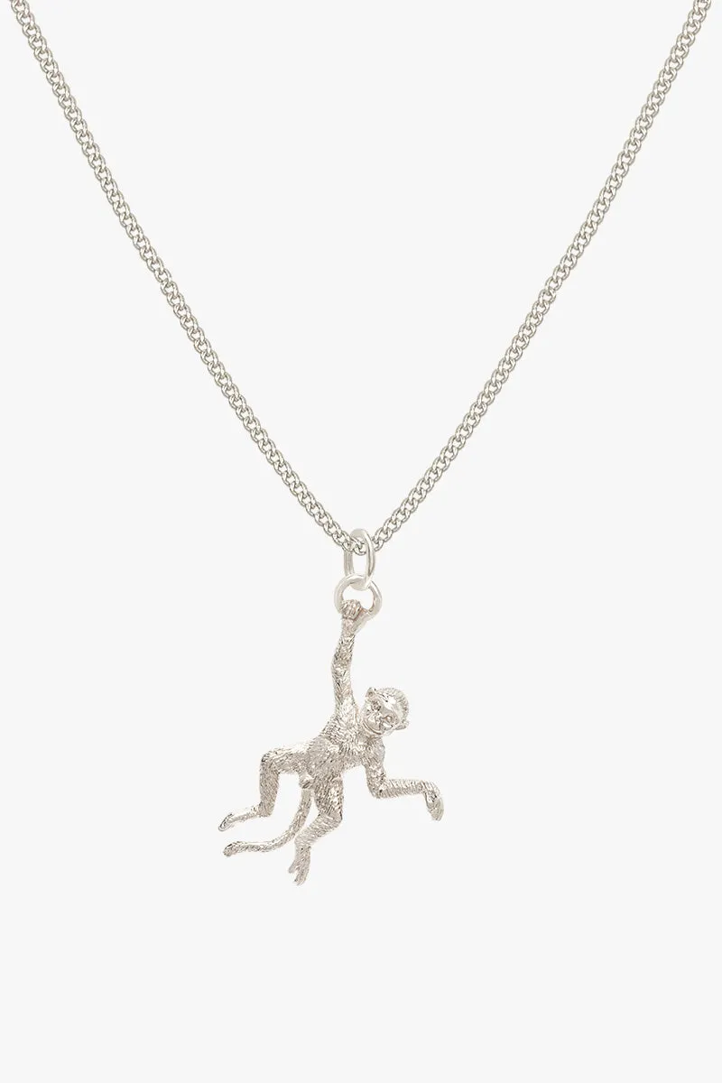 Not my monkey pendant silver