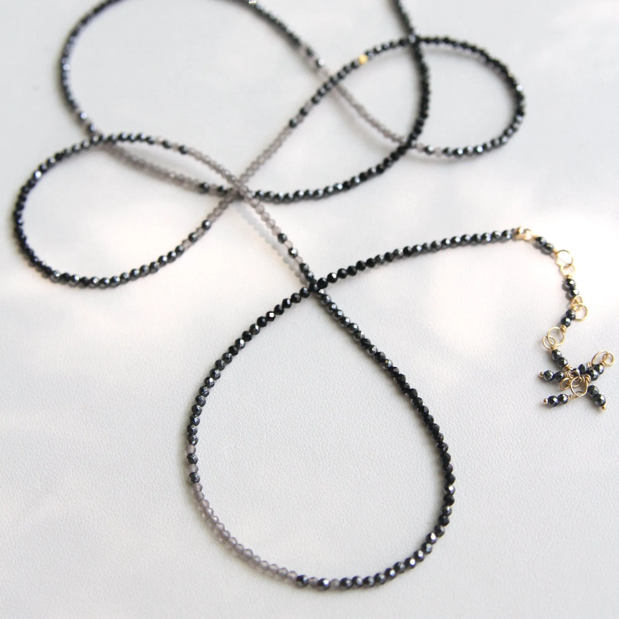 Ombre Black Wrap Bracelet & Necklace