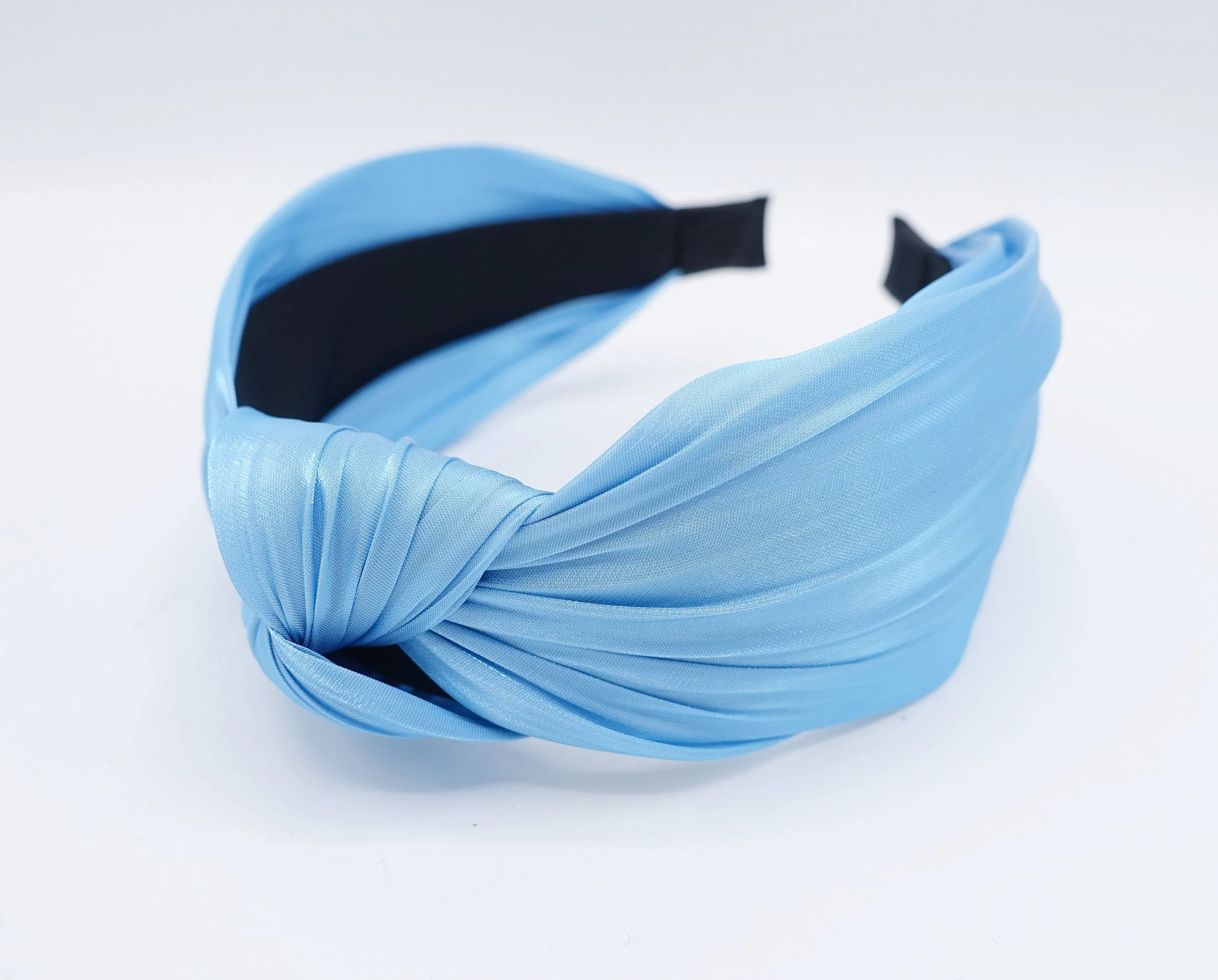 organdy top knot headband solid color hairband hair accessory for women