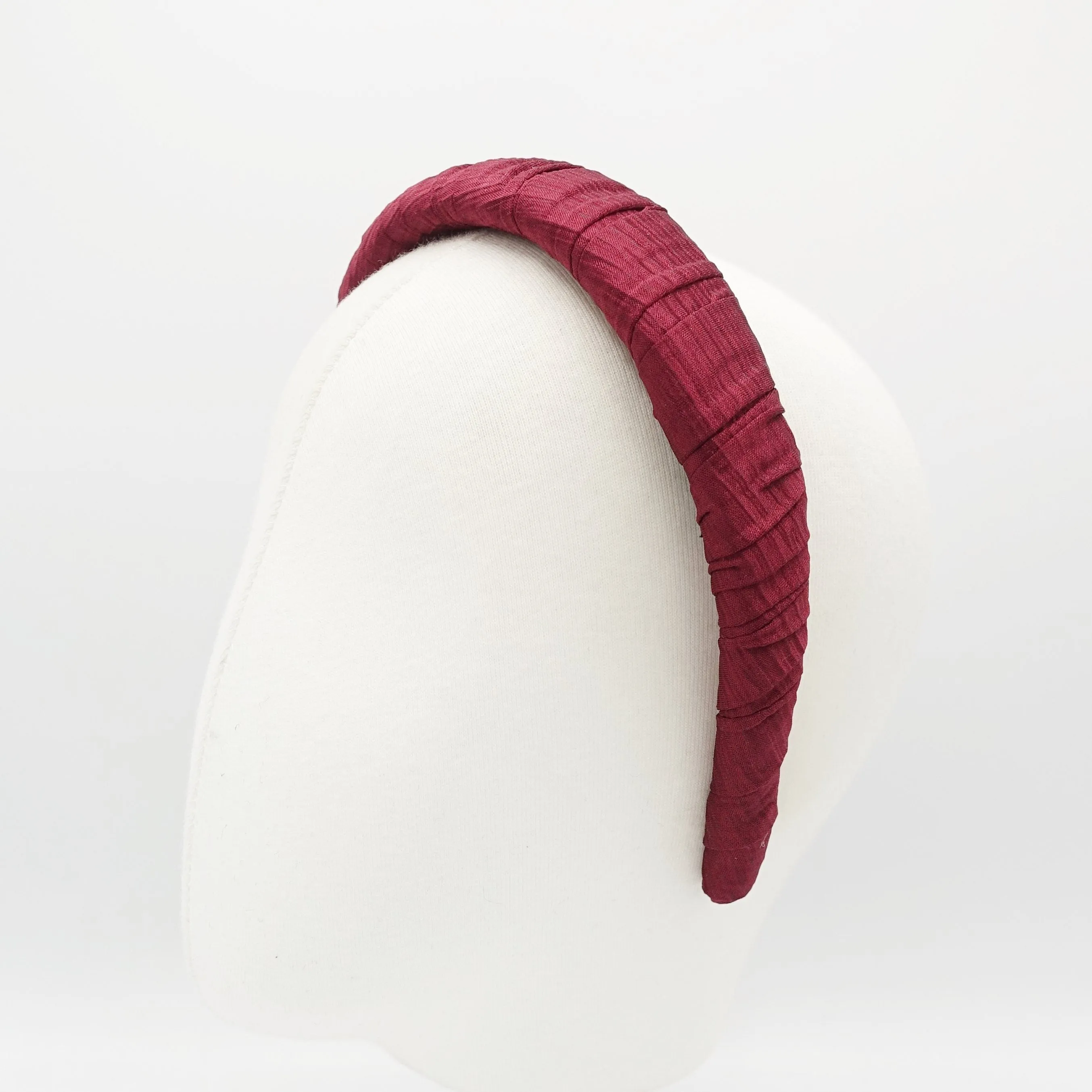 padded headband corrugated fabric wrap hairband pleated women hair accessory