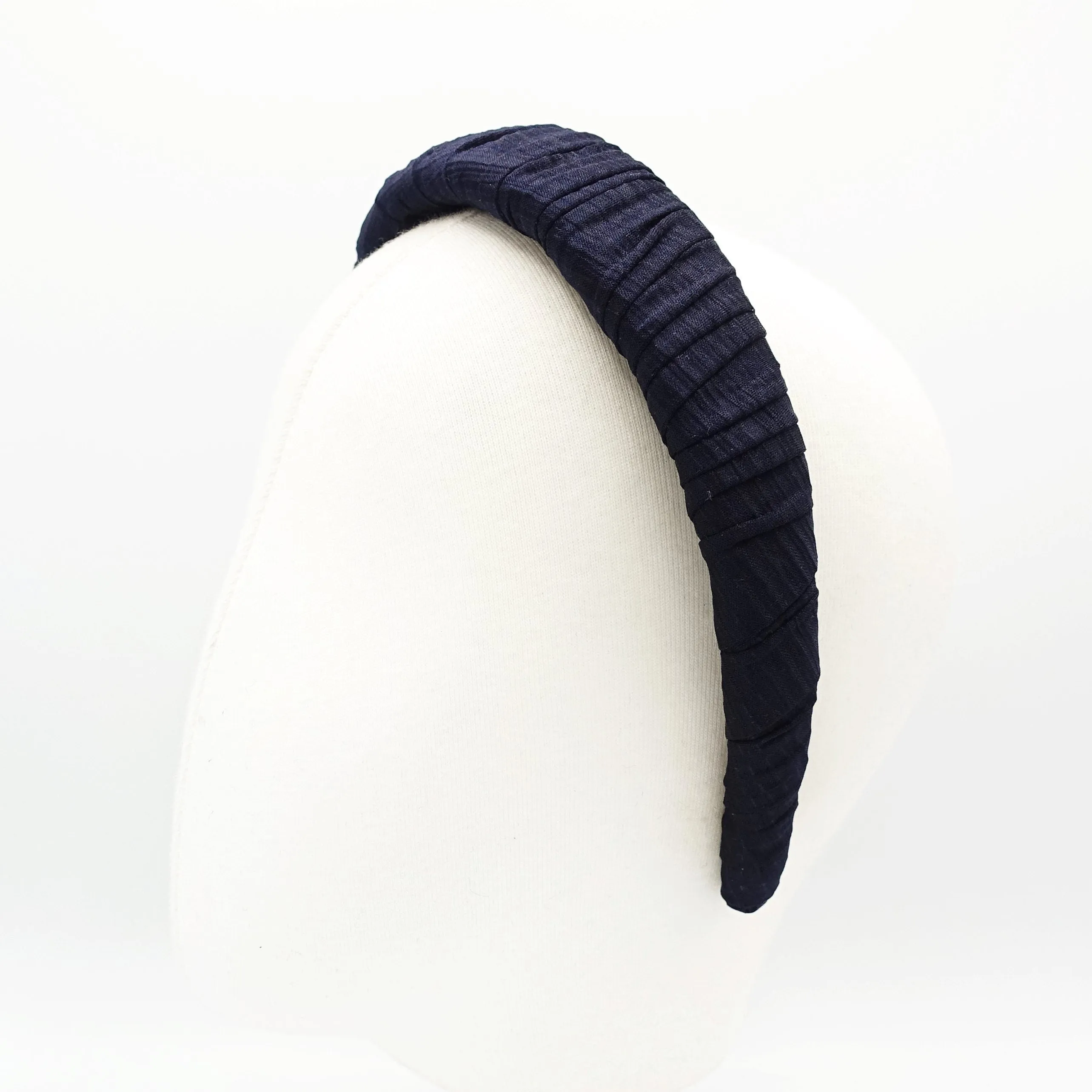 padded headband corrugated fabric wrap hairband pleated women hair accessory