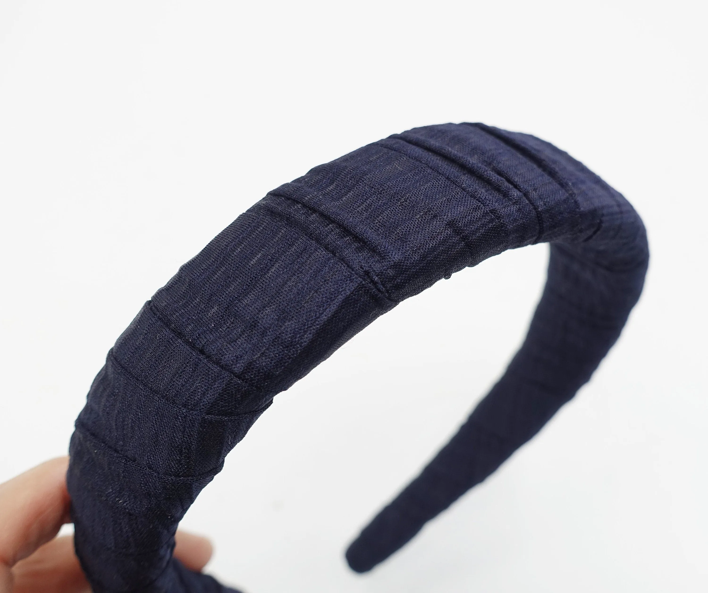 padded headband corrugated fabric wrap hairband pleated women hair accessory