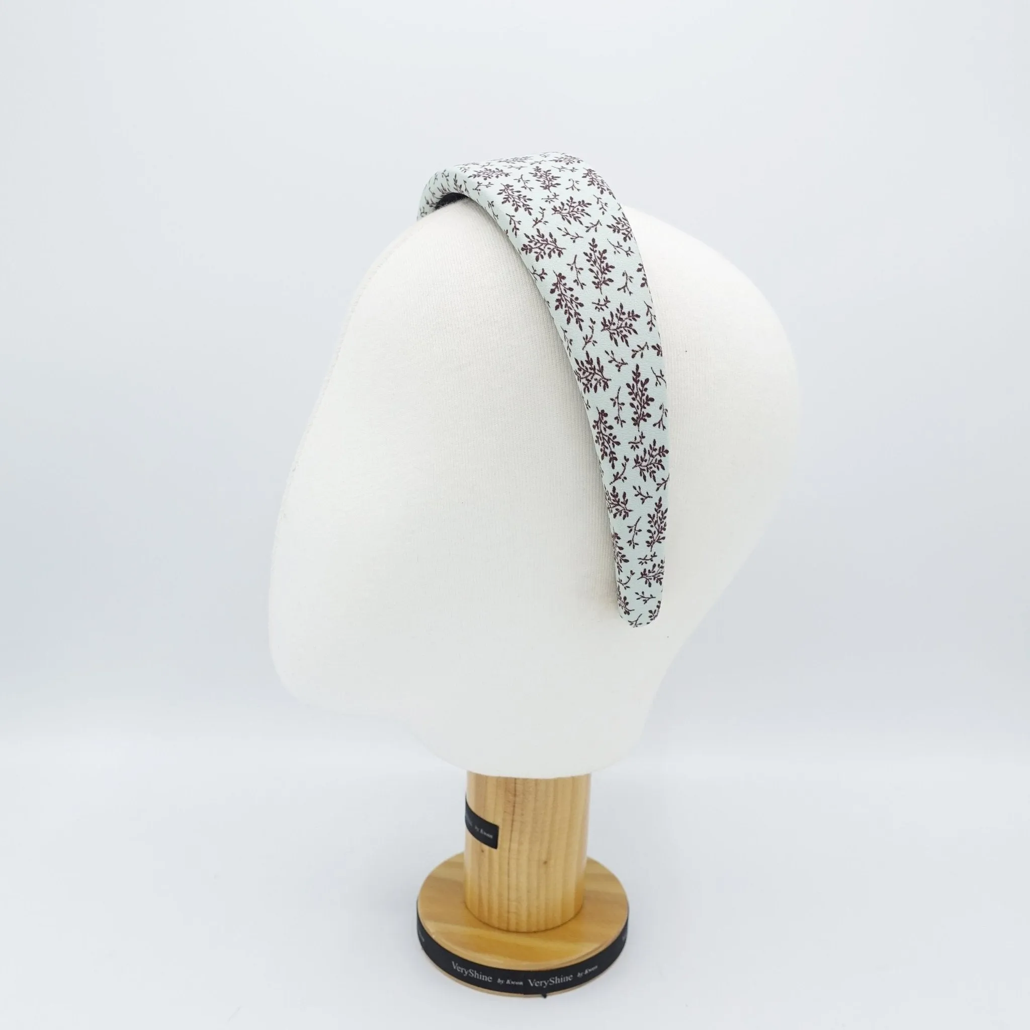 padded headband plant stem print hairband for women