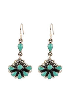 Paige Wallace Turquoise Fan Earrings