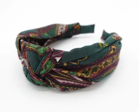 paisley print top knot headband knotted hairband hair accessory for women