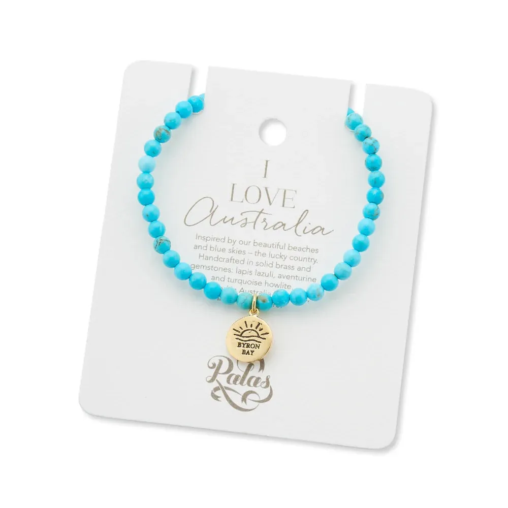 Palas Byron Bay Sunset Charm Bracelet - Turquoise/Howlite