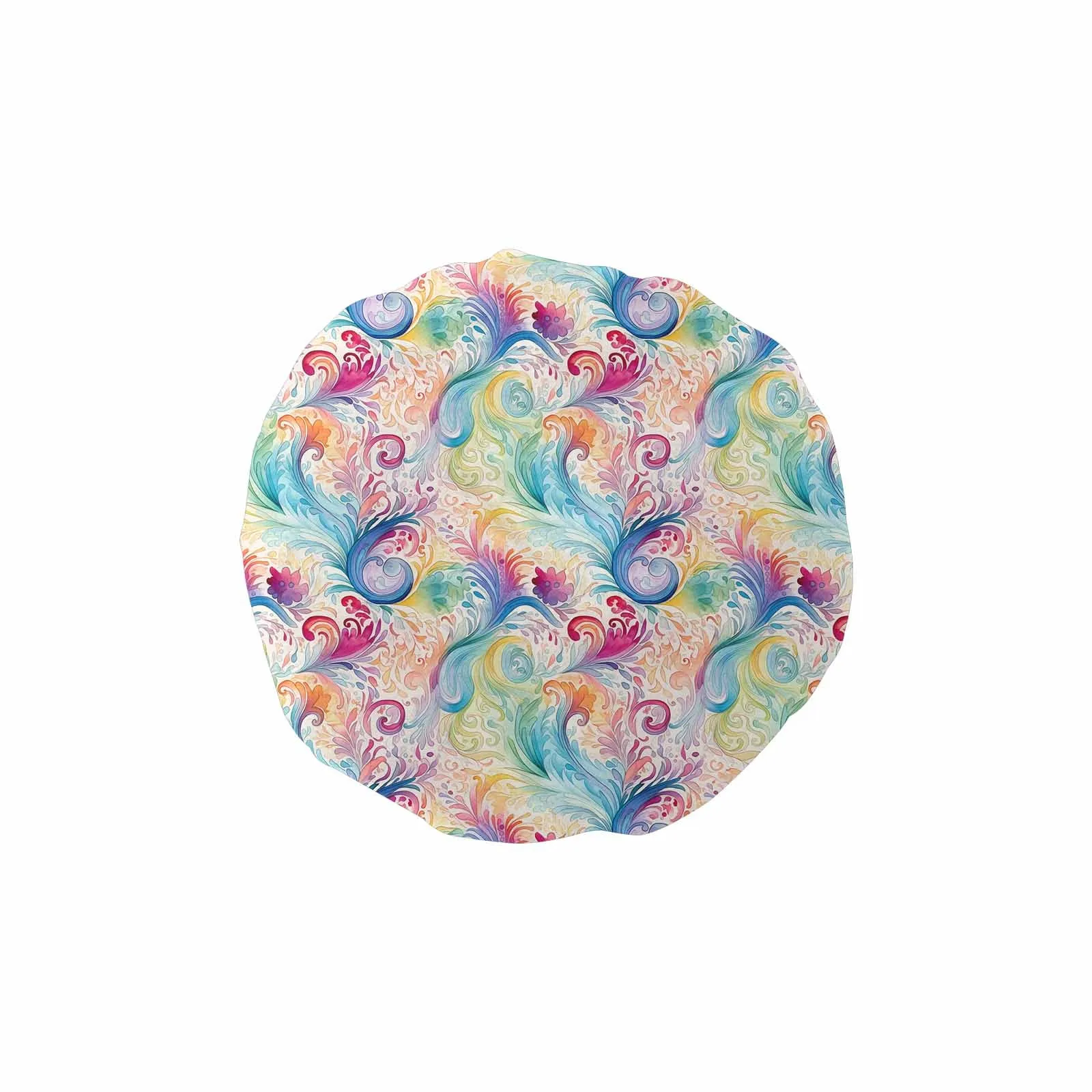 Pastel Rainbow Paisley  Shower Cap