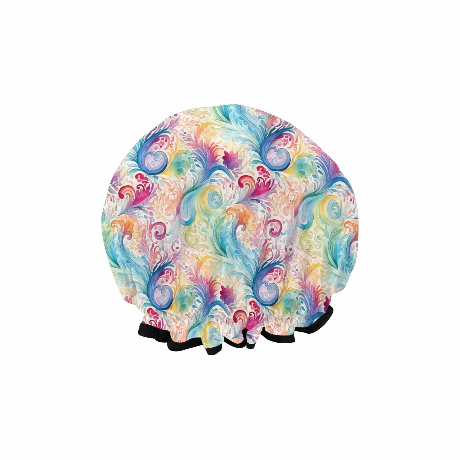 Pastel Rainbow Paisley  Shower Cap