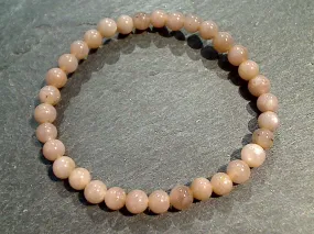 Peach Moonstone 5MM - 7MM Stretch Bracelet