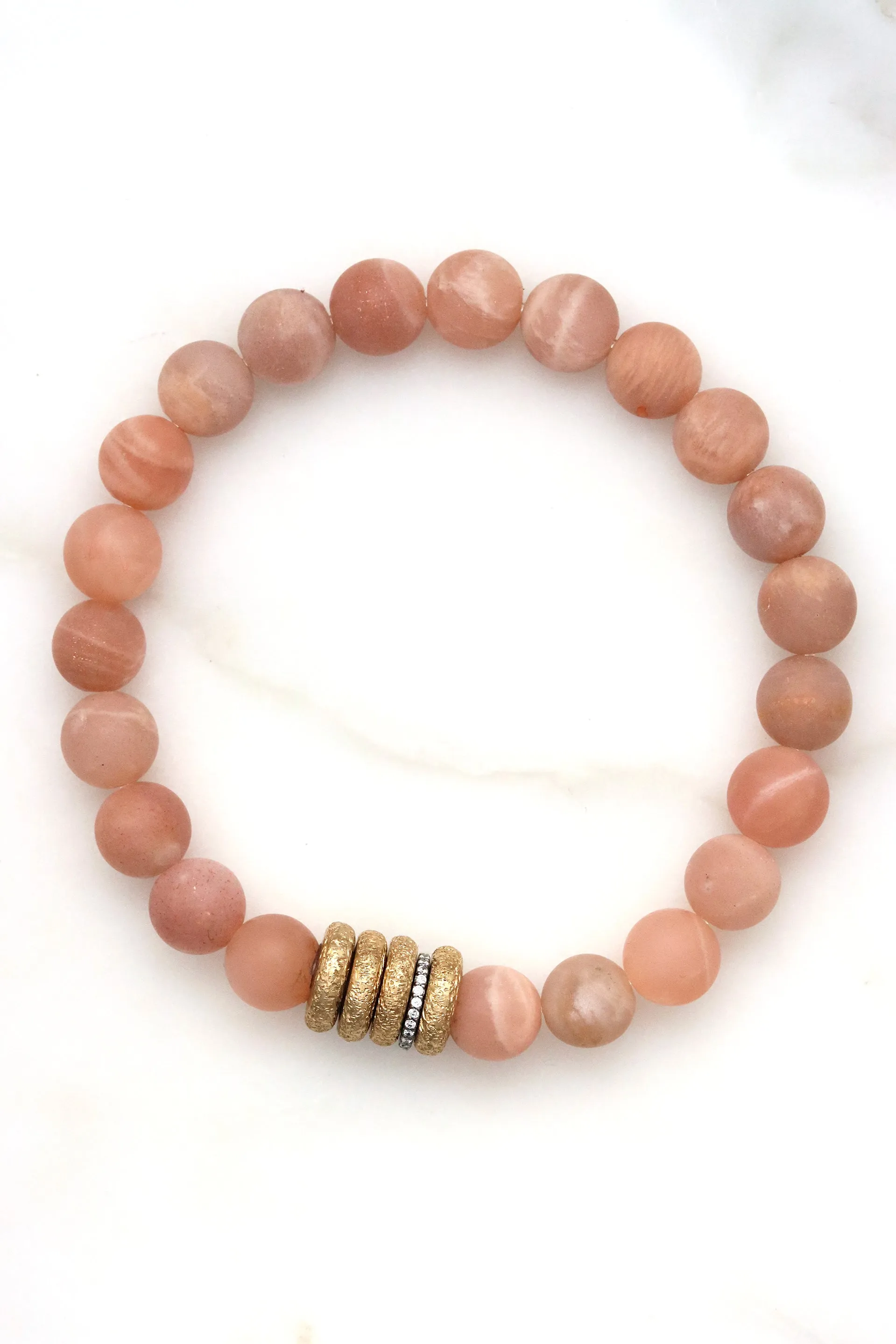 Peach Moonstone Sigma Bracelet