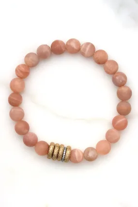 Peach Moonstone Sigma Bracelet