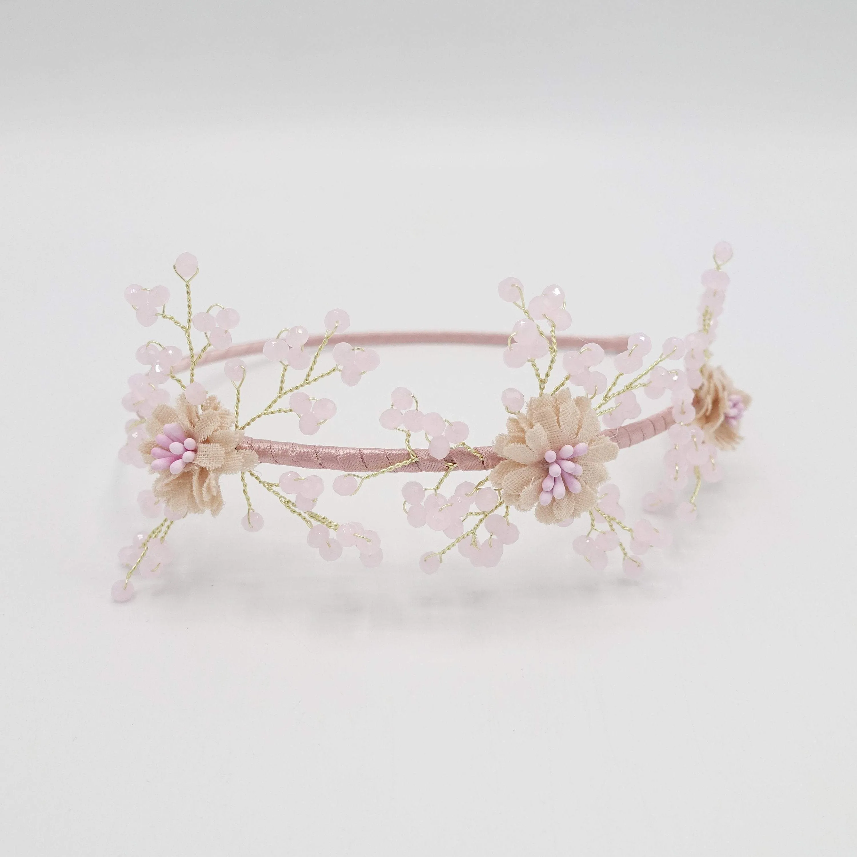 pearl branch headband bridal flower hairband for wedding