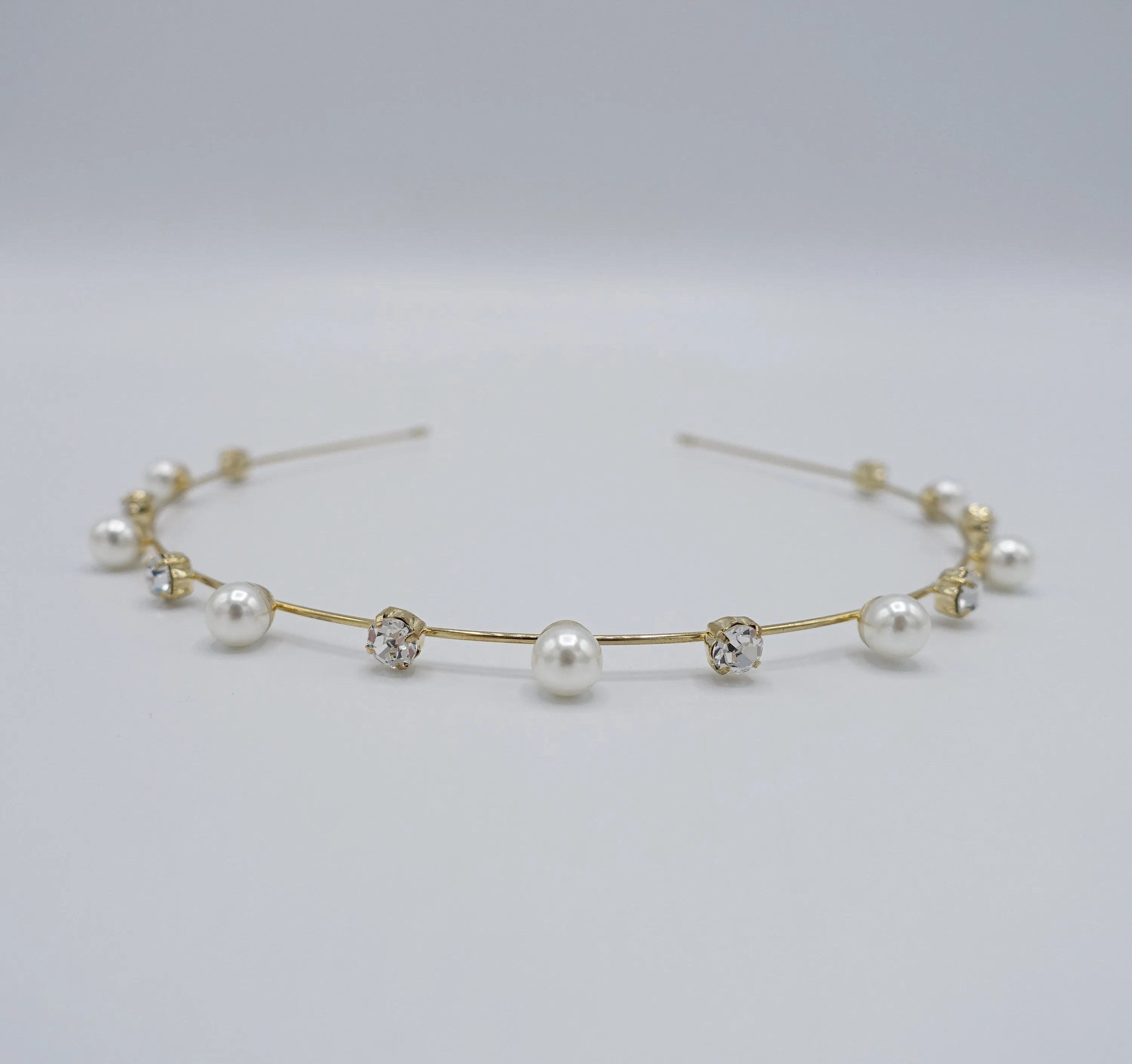 pearl rhinestone headband, thin headband, pearl thin headband