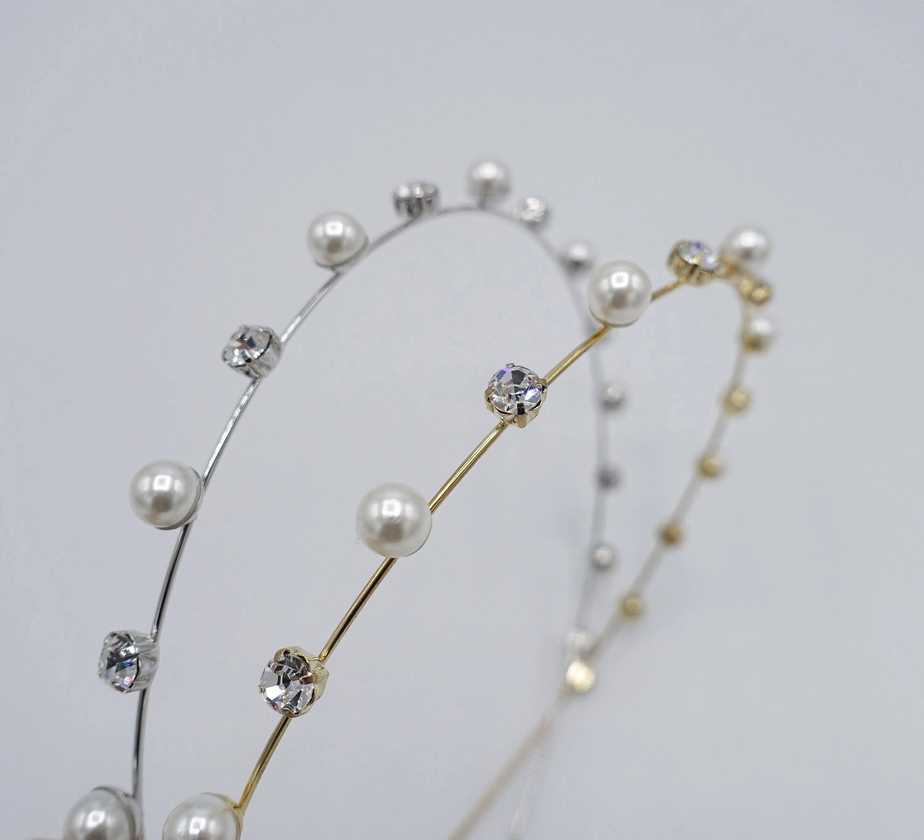 pearl rhinestone headband, thin headband, pearl thin headband