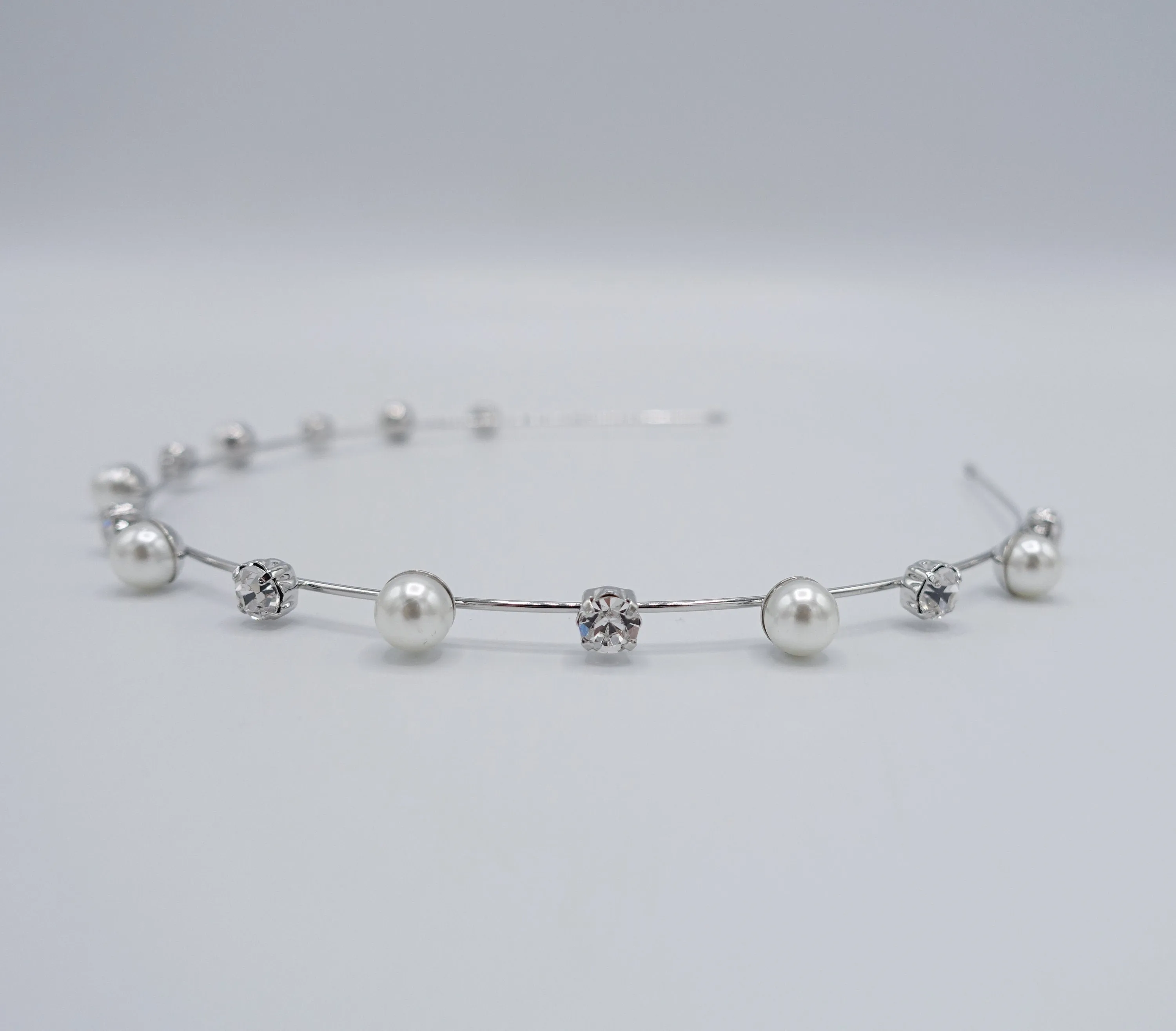 pearl rhinestone headband, thin headband, pearl thin headband