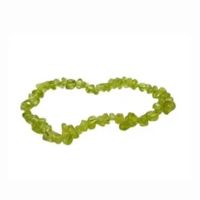 Peridot Chip Bracelet | Real Stone for Abundance & Emotional Healing