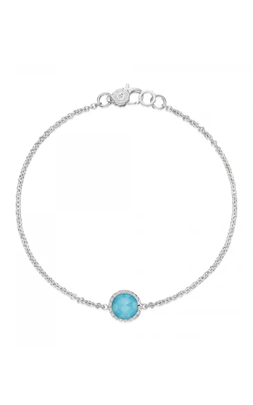 Petite Floating Bezel Bracelet featuring Turquoise