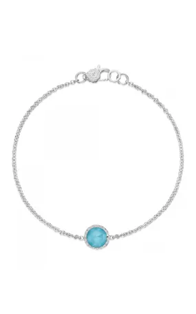 Petite Floating Bezel Bracelet featuring Turquoise