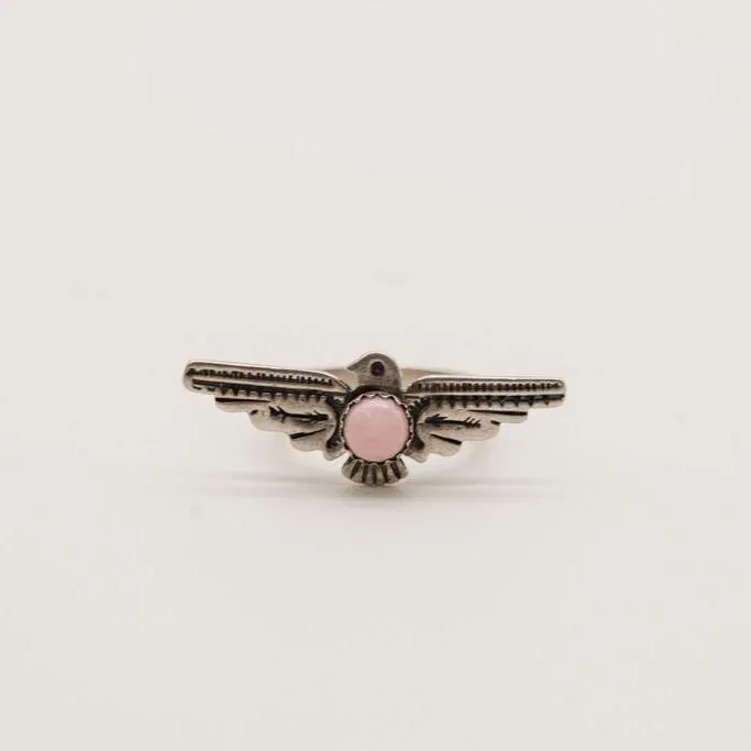 Pink Conch Thunderbird Ring-Size 6