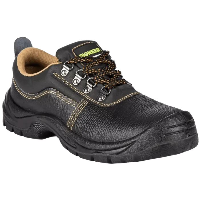 Pioneer Black 200J steel toe cap safety shoes